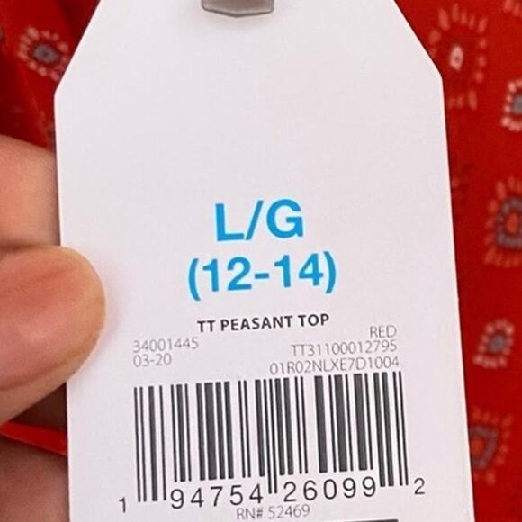 NWT New Time & Tru Womens Large Button Up Front Tie Long Sleeve Sheer Blouse - Picture 5 of 5